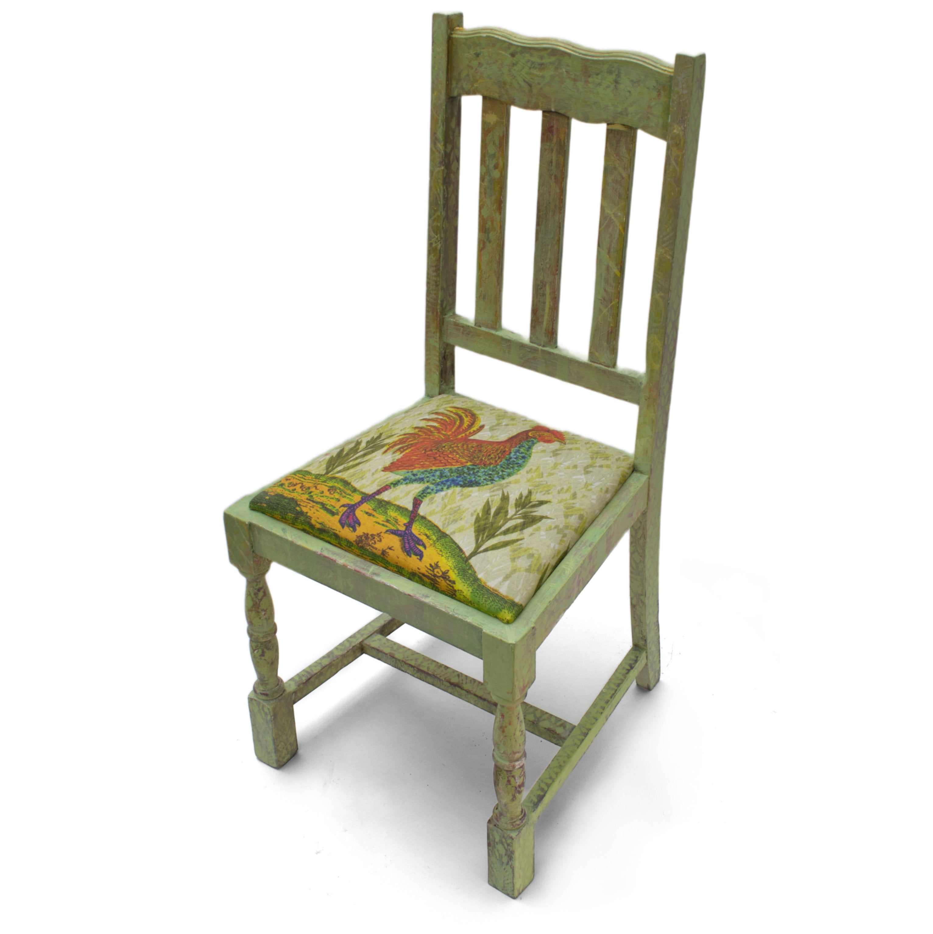 Majolica Rooster Chair